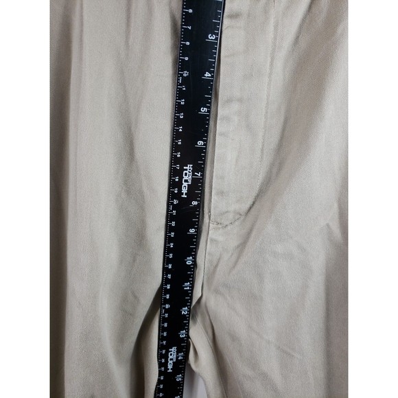 NAUTICA MEN'S PANTS KHAKI 36X30 FLAT FRONT 100% COTTON beige - Picture 3 of 8